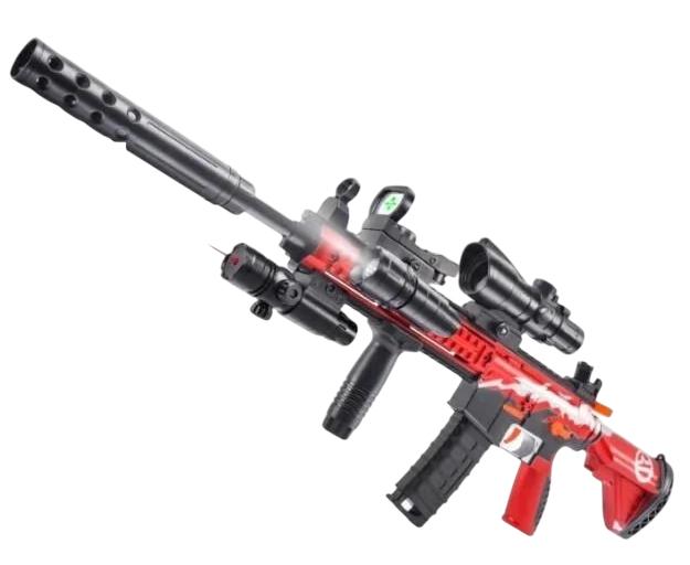 Игрушечный электрический автомат М416 с подствольным гранатометом на орбизах с лазерным и оптическим прицелом (2629123502)