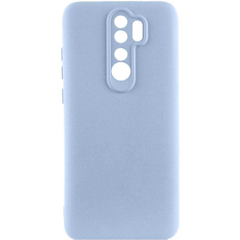 Противоударный чехол TPU GETMAN Liquid Silk Full Camera для Xiaomi Redmi 9 Голубой / Lilac Blue