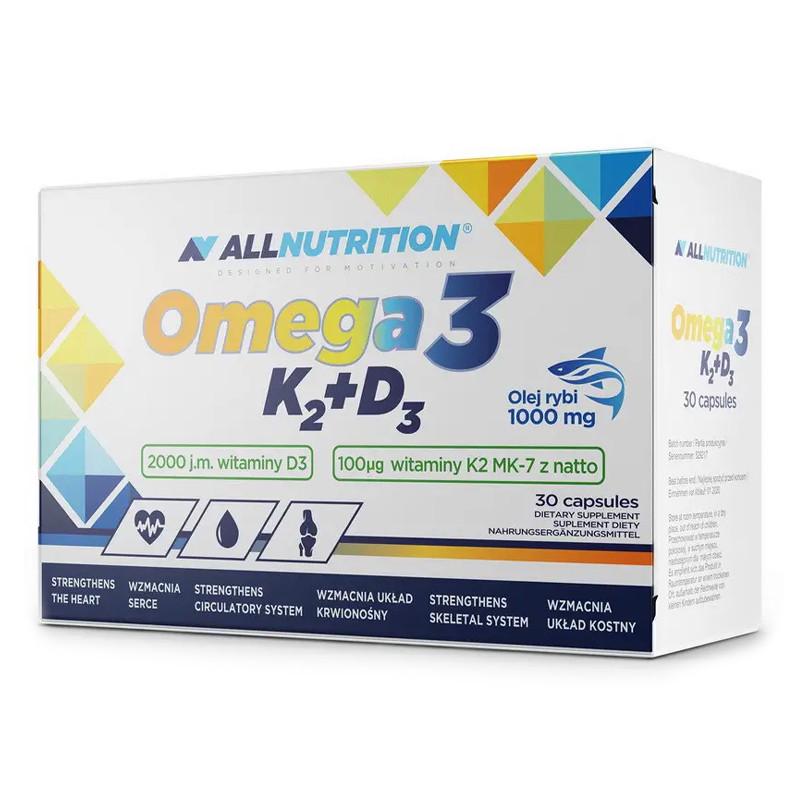 Омега 3 и витамины AllNutrition Omega 3/K2/D3 30 капс. (07902-01)