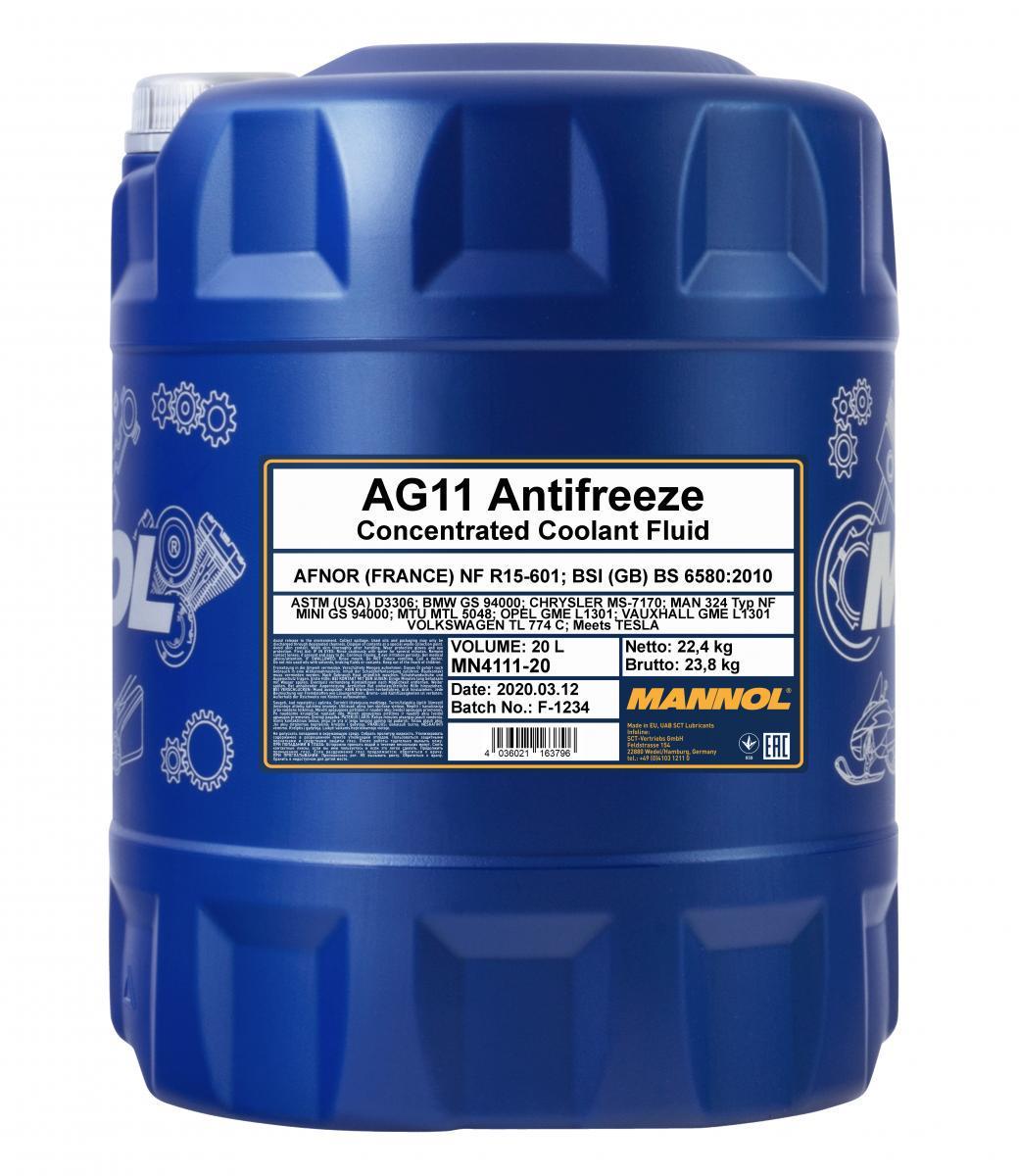 Концентрат антифризу Mannol 4111 Longterm Antifreeze AG11 20л Синій (MN4111-20)