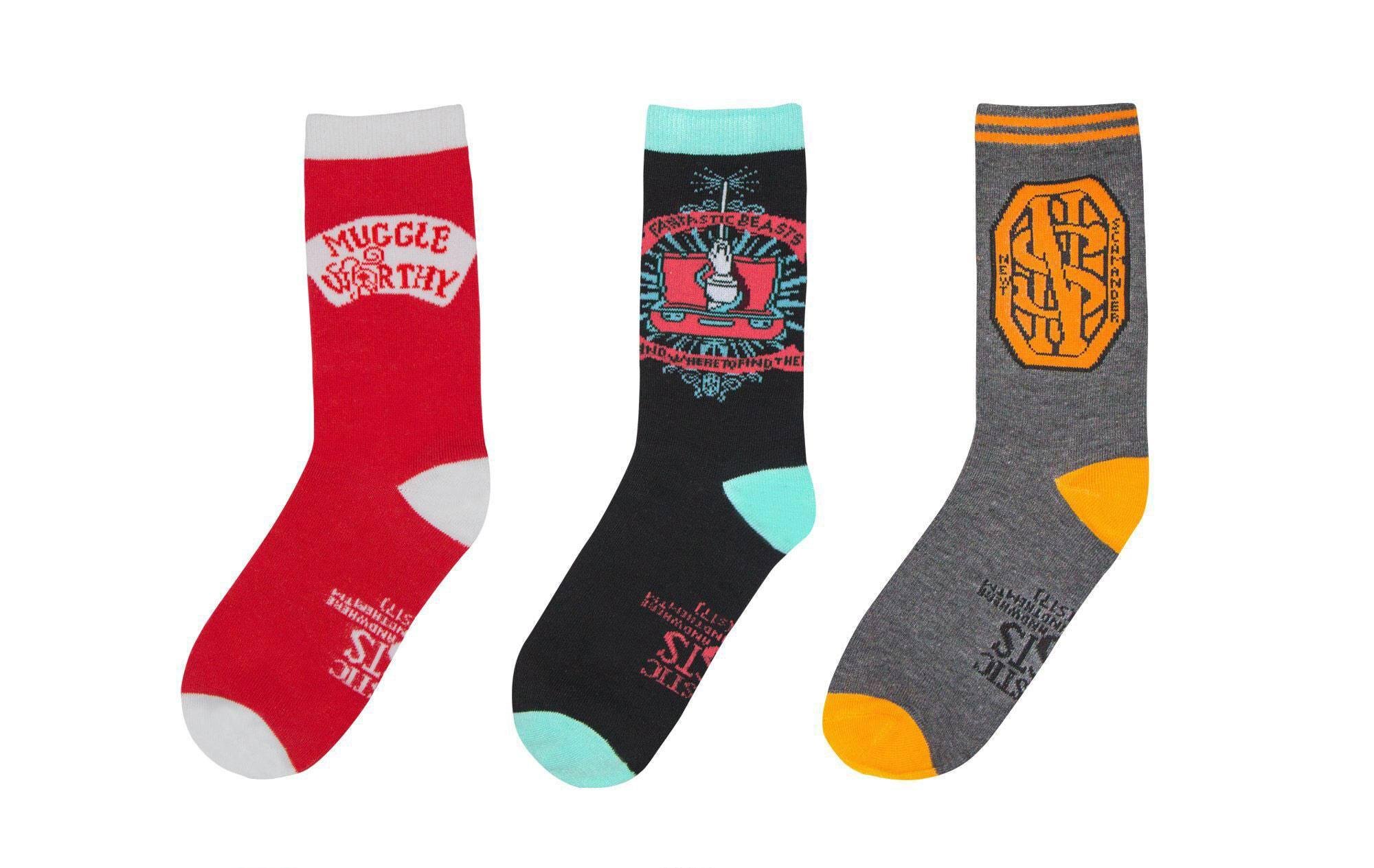 Носки Fantastic Beasts Newt Scamander 3-pack р. 36-40 Red/Black/Gray