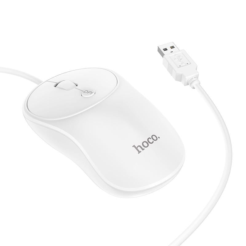 Компьютерная мышка Hoco GM13 Esteem business Wired mouse Белый (2818618537)