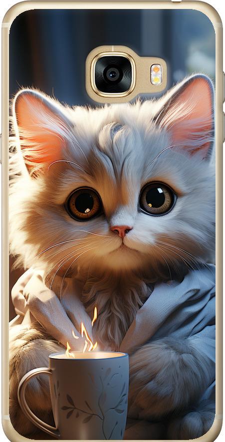 Чехол на Samsung Galaxy C5 C5000 White cat (5646t-301-42517)
