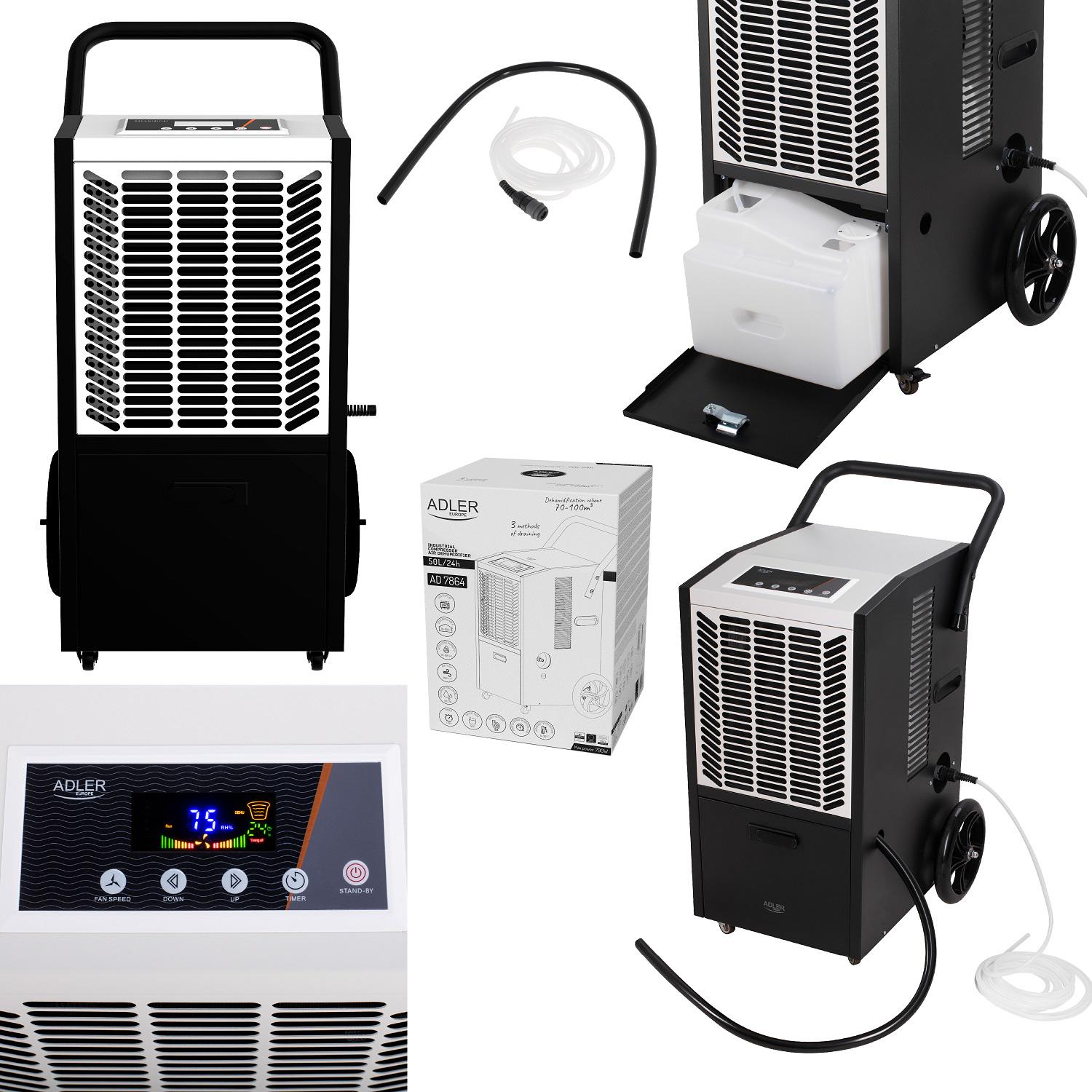 Осушувач повітря компресорний Adler AD 7864 будівельний промисловий 50 л 24 год - фото 13