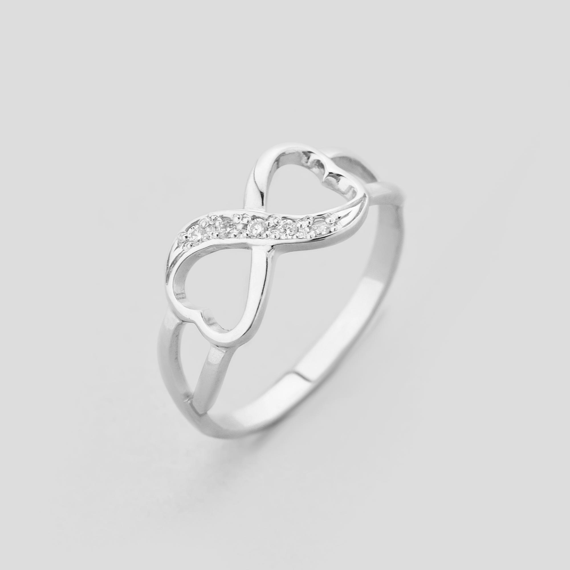 Серебряное кольцо Minimal Изящное бесконечность р. 17 (5278)