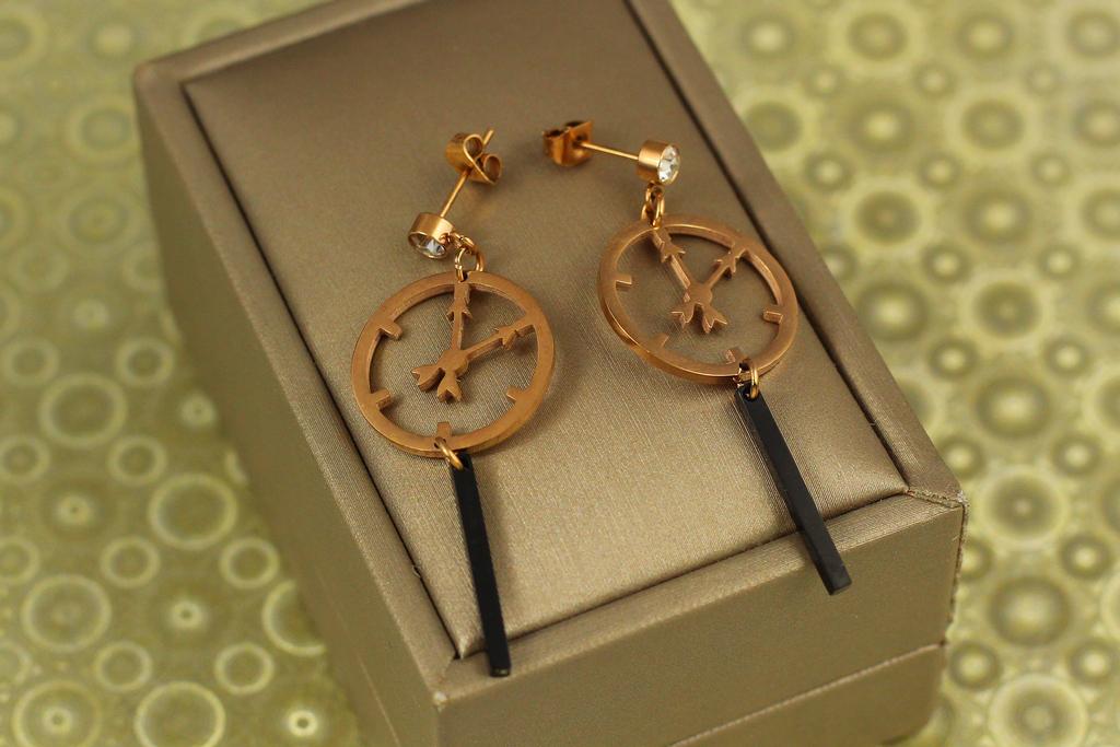 Серьги подвески Xuping Jewelry Часы 5 см Золотой (31919416)
