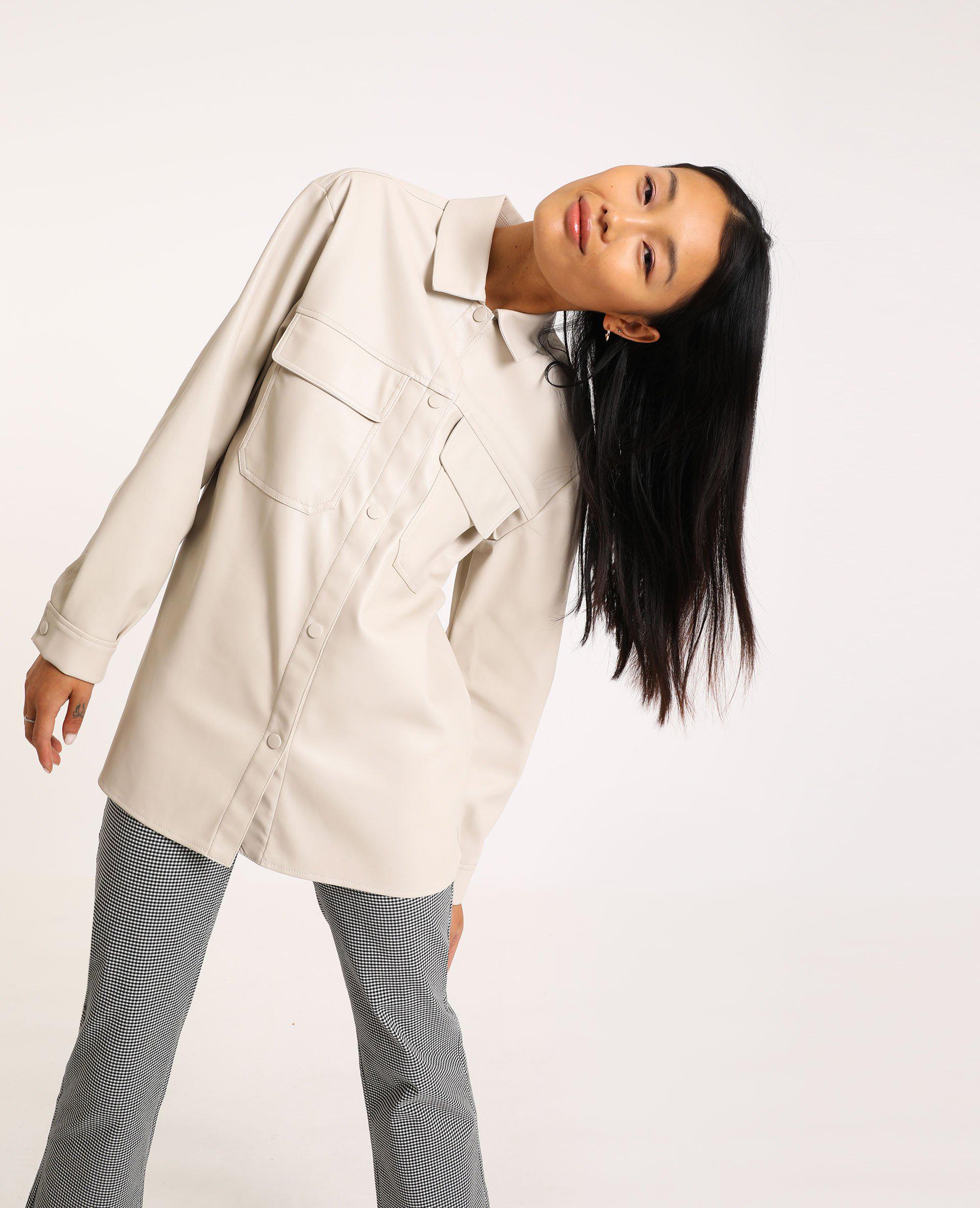 Куртка сорочка S Бежевий (8987032wer) - фото 3 Куртка сорочка S Бежевий (8987032wer) - фото 3