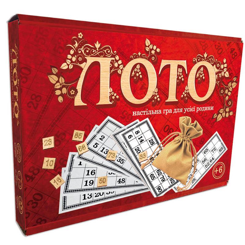 Настільна гра Strateg Лото з дерев'ян. Фішками 27x19 5x4см 30656 (MTT-97886)