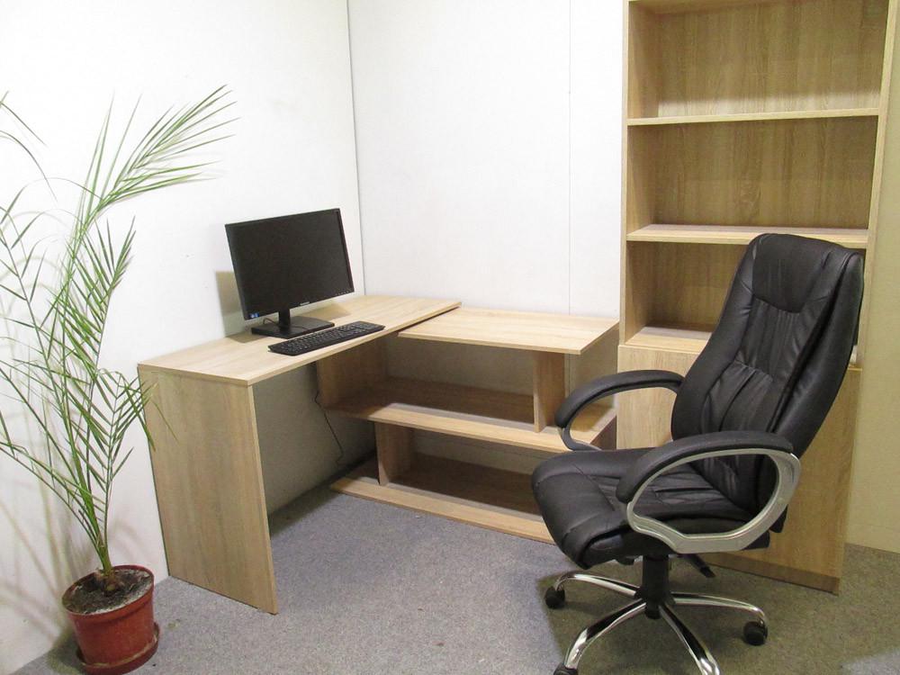 Компьютерный стол поворотный с полками М-Зон Джеко 1200 Нимфея Альба (MZN-031031) - фото 5