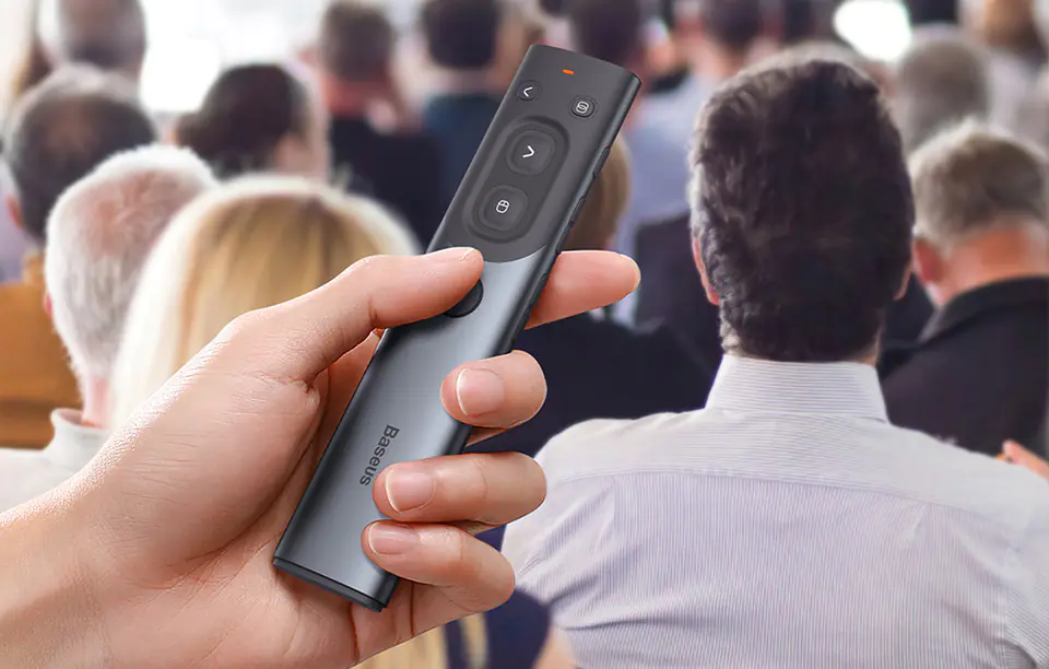 Презентер BASEUS BS-OH085 Orange Dot Wireless Presenter Red Laser Grey (67675) - фото 5 Презентер BASEUS BS-OH085 Orange Dot Wireless Presenter Red Laser Grey (67675) - фото 5