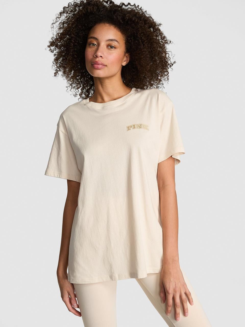 Футболка Victoria's Secret Campus Cotton XL Бежевый (2649950477)