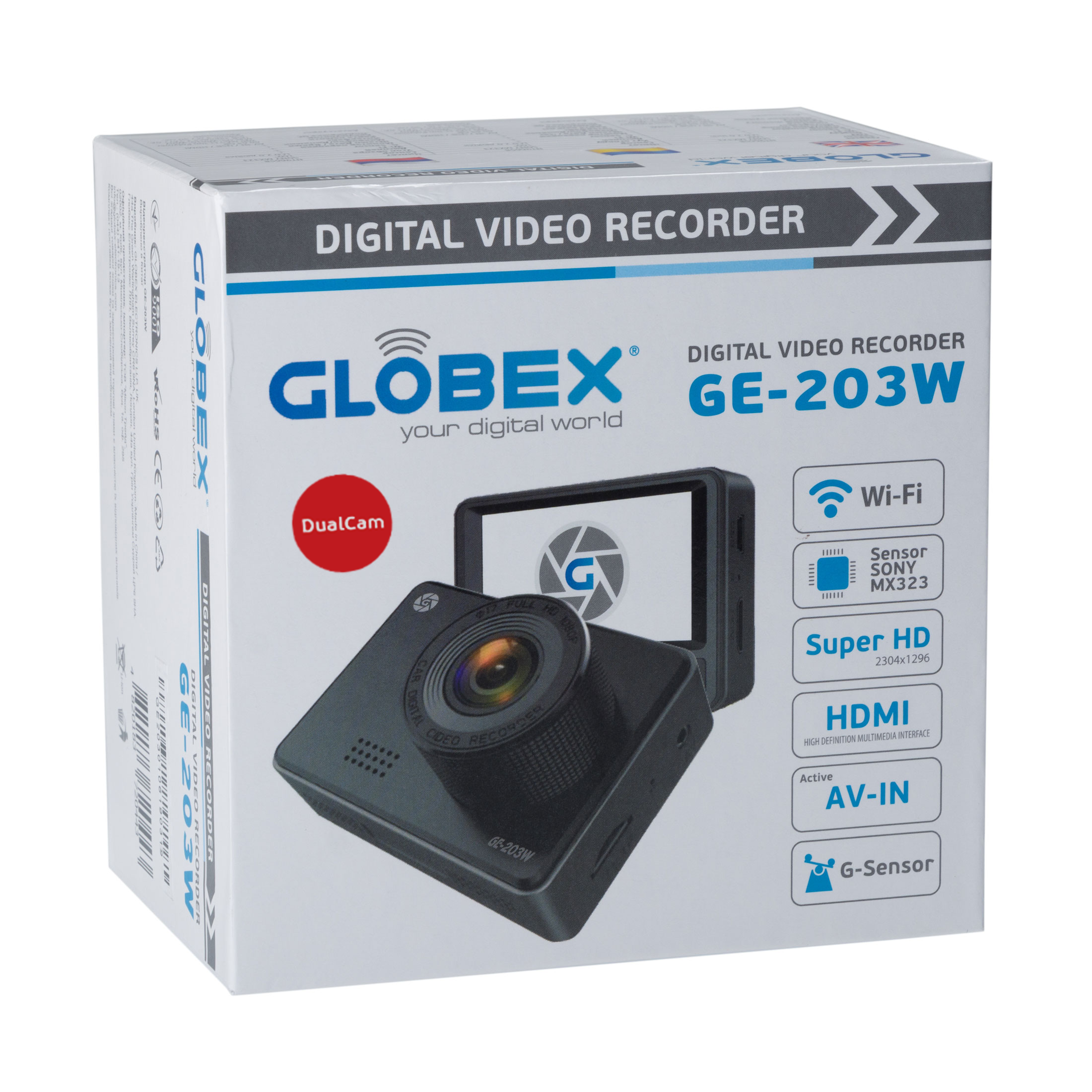 Видеорегистратор Globex GE-203W Dual Cam - фото 3