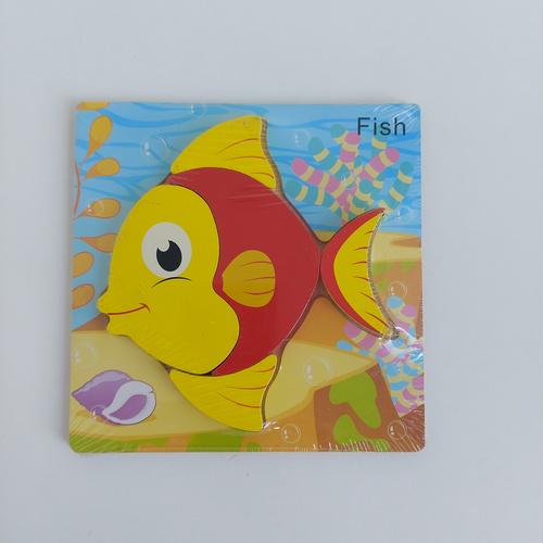 Игра деревянная Вкладки-пазлы Рыбка (C36033)