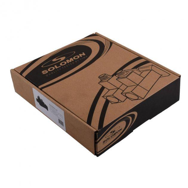 Набор угловых кранов Solomon LUX 8888-CUBE 1/2" с американкой Black - фото 10