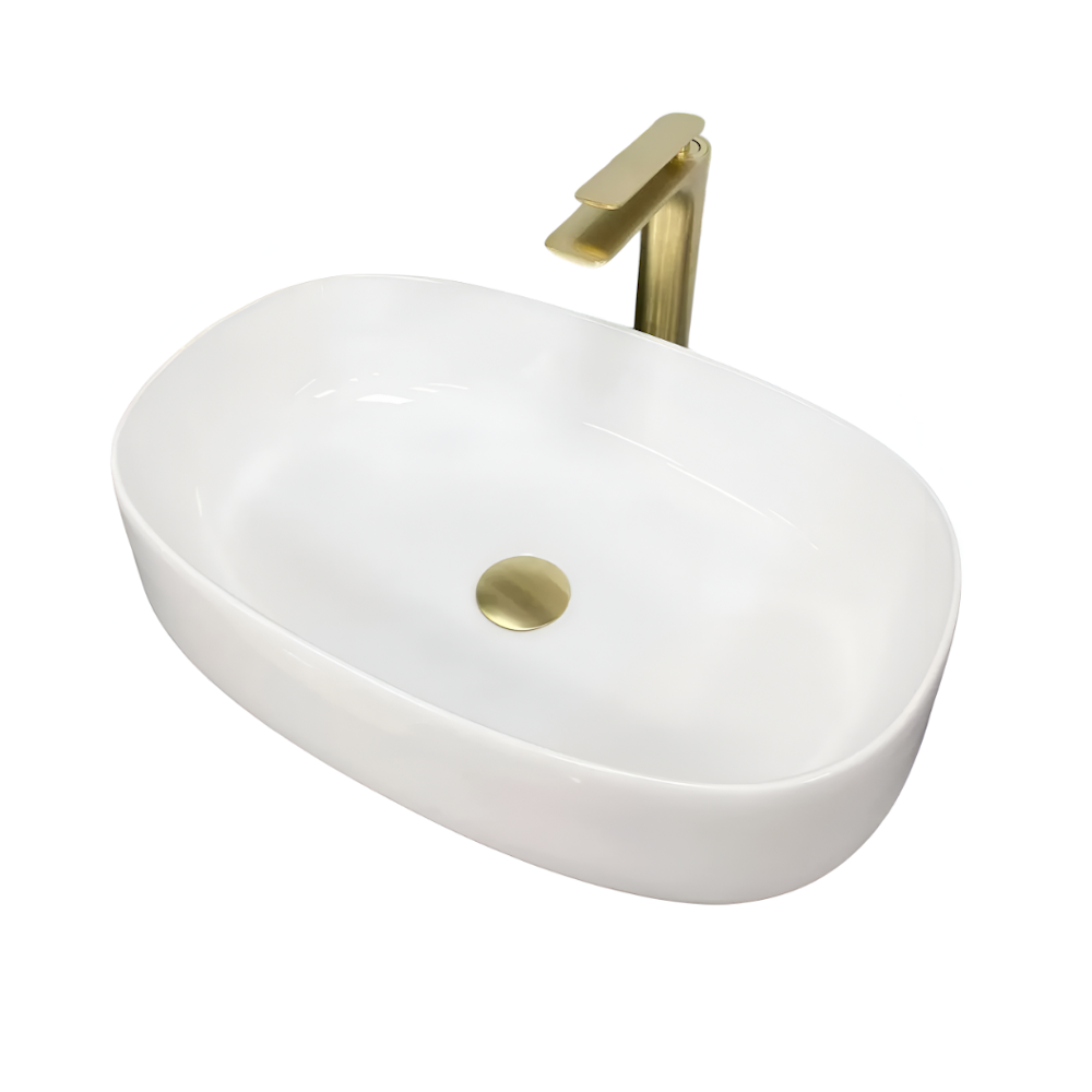 Раковина накладная VBI Imola White 345x540 мм овальная Белый (RM-VBI-012603)