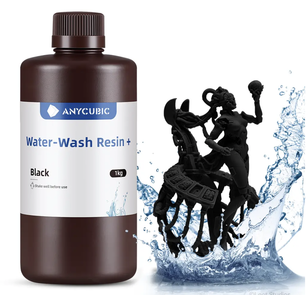 Фотополимерная смола Anycubic Water-Wash Resin+ Black (SSXBK-104E)