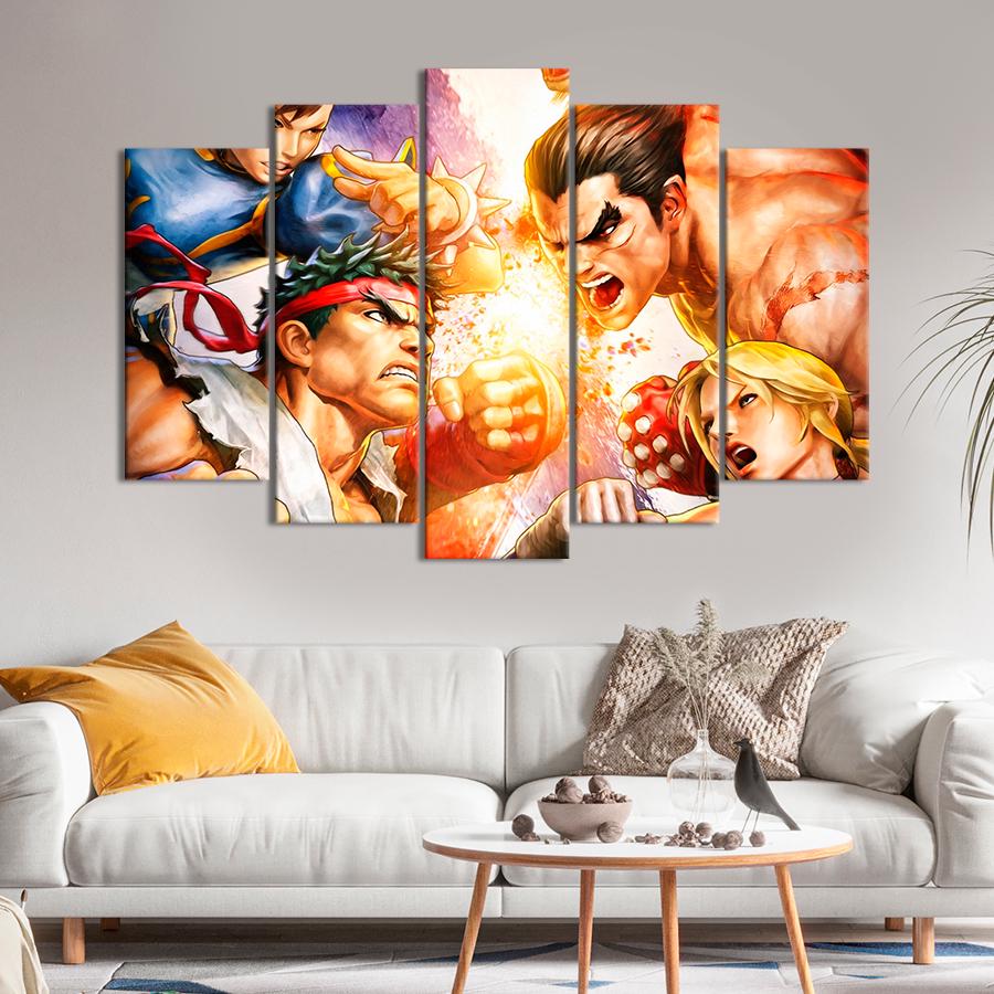 Настенний декор Яркий постер игры Street Fighter X Tekken 112x68 см (A231-5)