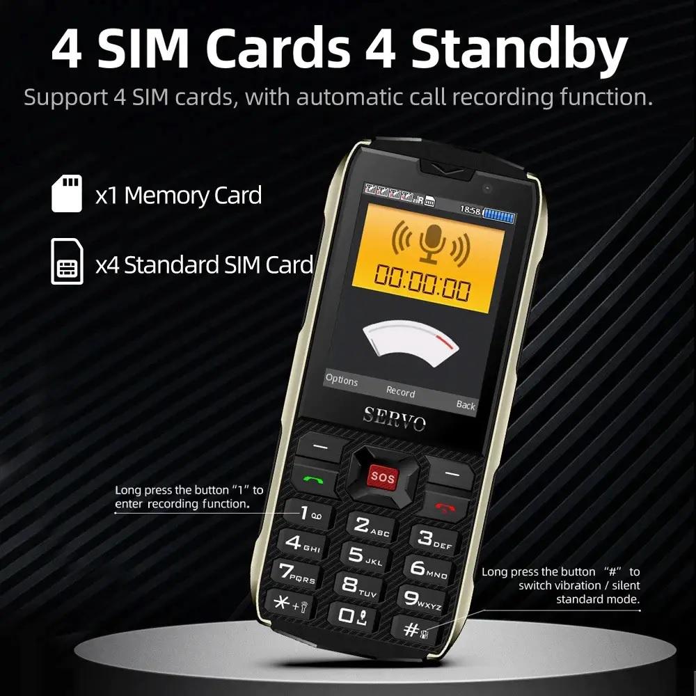 Мобильный телефон Servo H8 на 4 Sim карты - фото 4 Мобильный телефон Servo H8 на 4 Sim карты - фото 4