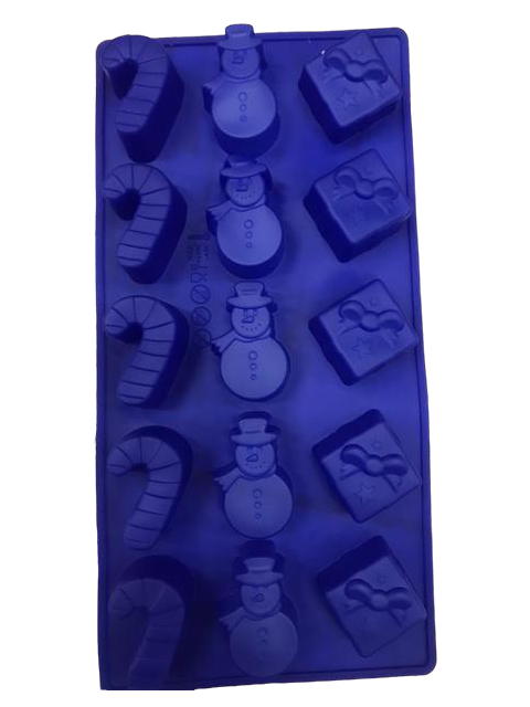 Силиконовая форма Новогодние мотивы НН-535 15 ячеек Синий (1262abc2)