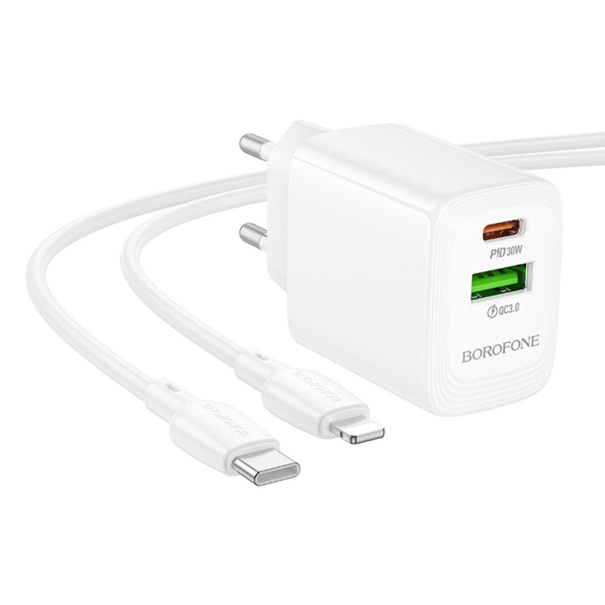 Зарядное устройство Borofone BN29 Fuente PD30W+QC3.0 charger set Type-C to Lightning cable EU White (6941991120336) Зарядное устройство Borofone BN29 Fuente PD30W+QC3.0 charger set Type-C to Lightning cable EU White (6941991120336)