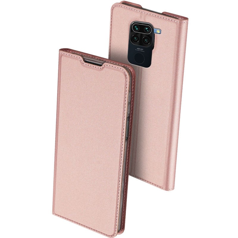 Чехол-книжка Dux Ducis с карманом для визиток для Xiaomi Redmi Note 9/Redmi 10X Rose Gold - фото 2 Чехол-книжка Dux Ducis с карманом для визиток для Xiaomi Redmi Note 9/Redmi 10X Rose Gold - фото 2