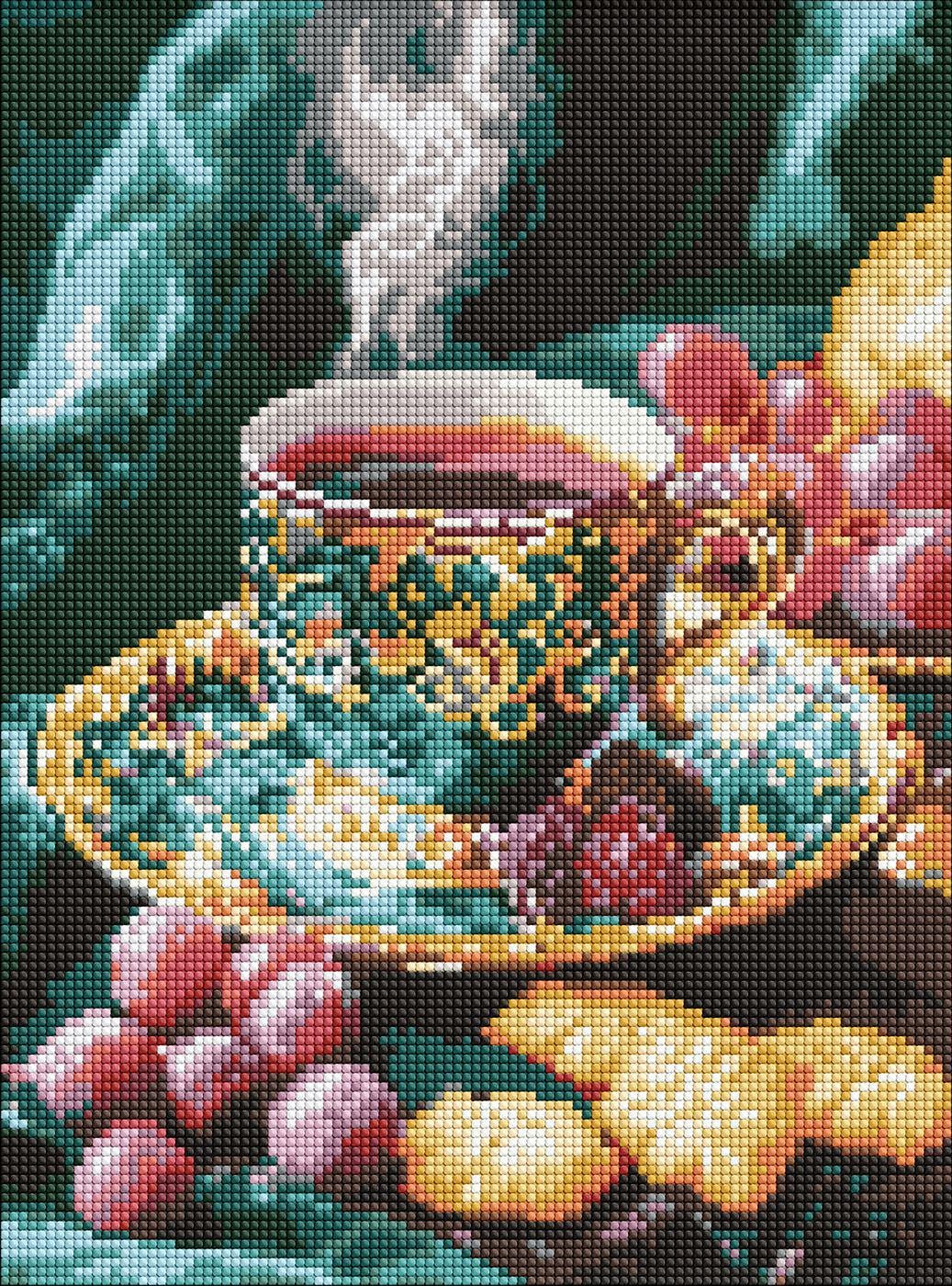 Набір з алмазною мозаїкою Ideyka Кава по-турецьки AMO8130 на підрамнику 30x40 см (MTT-199473)