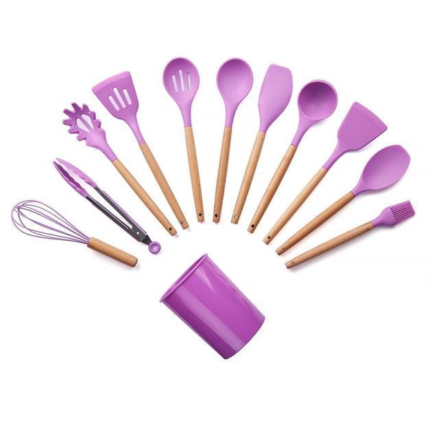 Набор кухонных принадлежностей Kitchen Set RB-2239 силиконовый 12 пр. Фиолетовый (RB2239\4) - фото 2 Набор кухонных принадлежностей Kitchen Set RB-2239 силиконовый 12 пр. Фиолетовый (RB2239\4) - фото 2