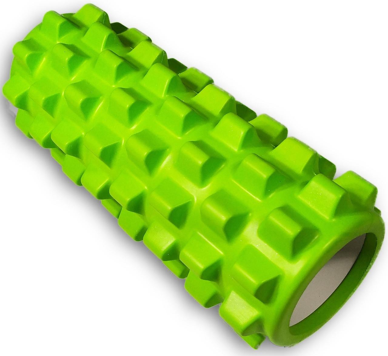 Ролик масажний EasyFit Grid Roller PRO 33 см Салатовий