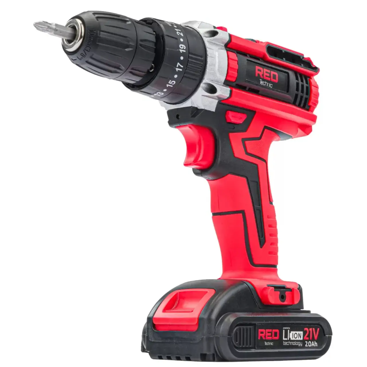 Дриль-шуруповерт ударний акумуляторний Red Technic RTWA0076 2499851107 20 В 2 А/год Li-Ion
