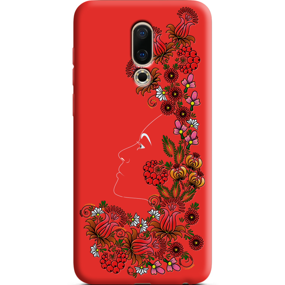 Чохол BoxFace Meizu 16 / 16X 3D Ukrainian Muse  Червоний силікон(35176-bk64-36104)