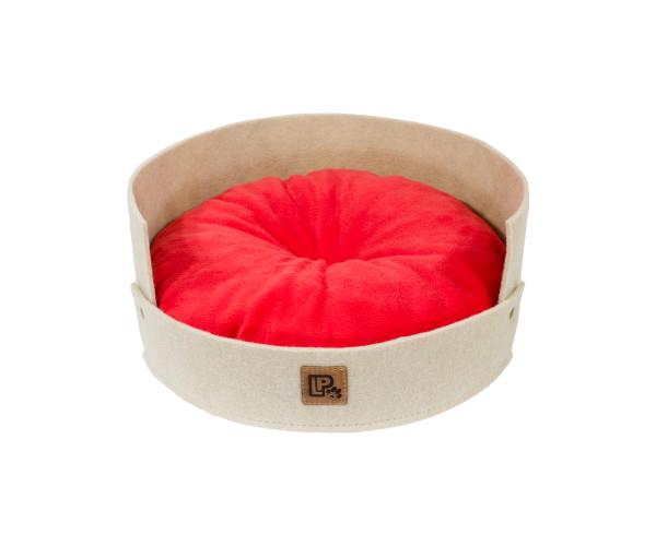 Лежанка Lucky Pet Релакс №3 45х45х19 см Бежево-кораловий