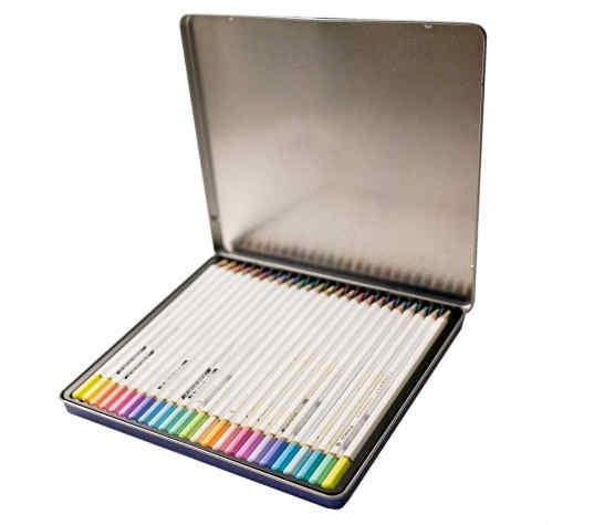 Олівці кольорові Marco Chroma Manga пастельні 24 кольори в металевому кейсі - фото 4 Олівці кольорові Marco Chroma Manga пастельні 24 кольори в металевому кейсі - фото 4