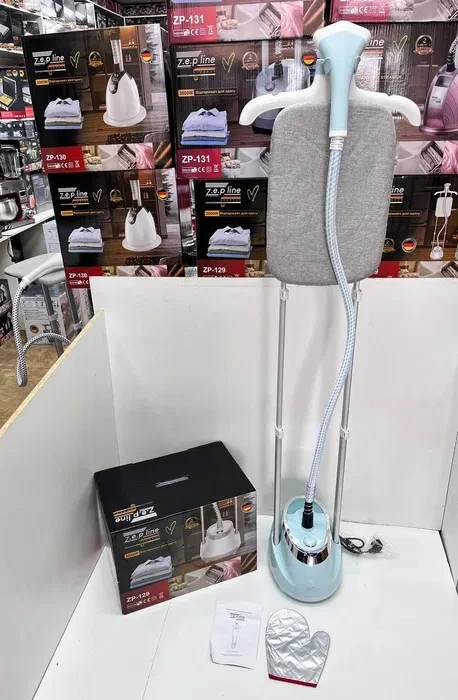 Відпарювач вертикальний Zepline ZP-129 для одягу стаціонарний для підлоги з вішалкою та дошкою 3000 W - фото 2 Відпарювач вертикальний Zepline ZP-129 для одягу стаціонарний для підлоги з вішалкою та дошкою 3000 W - фото 2