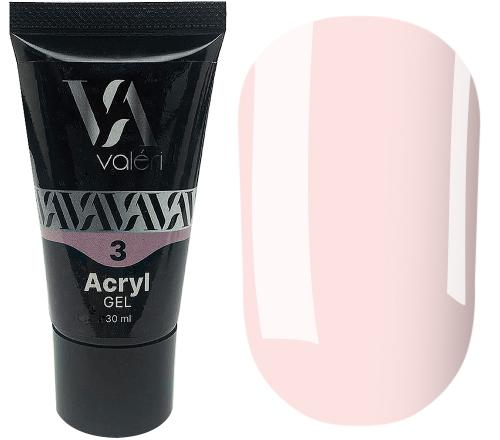 Полигель Valeri Acryl Gel 30 мл №03 Milky pink