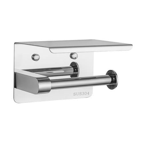 Держатель для туалетной бумаги Frap F502 с полкой Нержавеющая сталь/Хром (31510731) Держатель для туалетной бумаги Frap F502 с полкой Нержавеющая сталь/Хром (31510731)