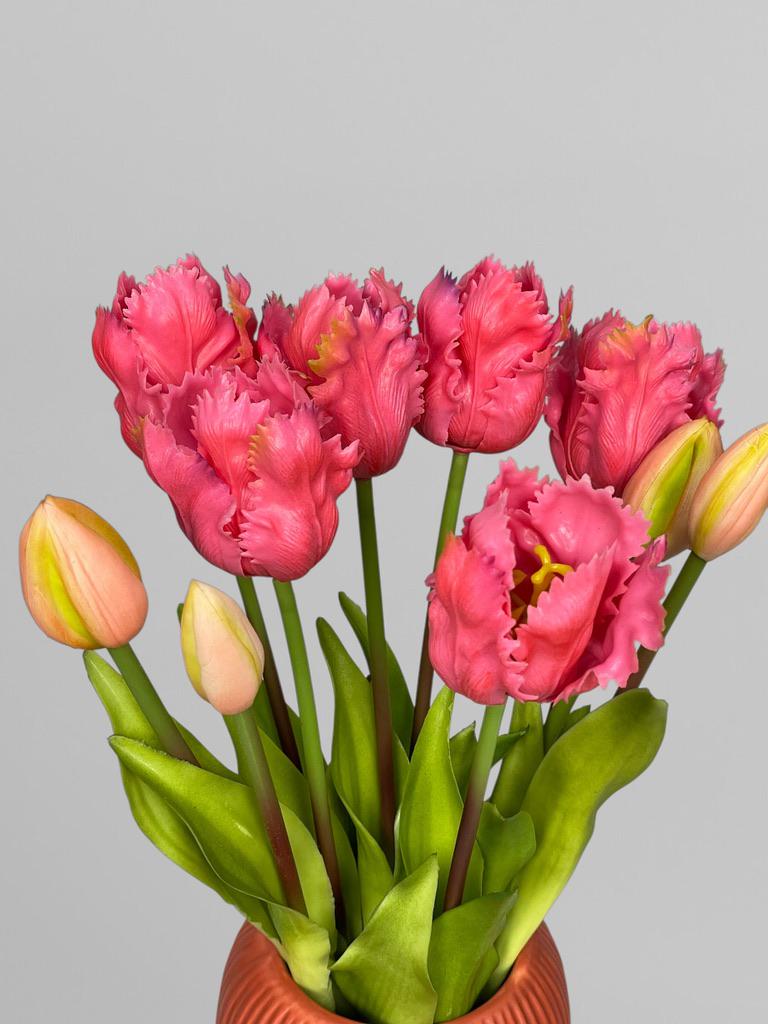 Искусственные тюльпаны в букете 5 шт. 40 см Малиновый (К07049) - фото 6 Искусственные тюльпаны в букете 5 шт. 40 см Малиновый (К07049) - фото 6