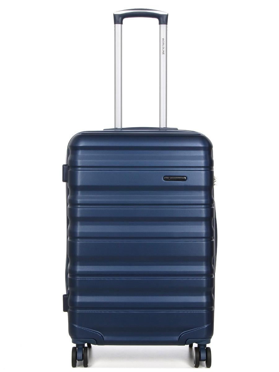 Валіза Франція середня Worldline M 66х43х26+5 см 75 л 3,7 кг Синій (628)