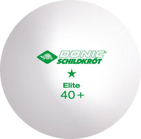 М'ячі для настільного тенісу Donic Elite 1 зірка 40+ plastic 6 шт. White (608510)