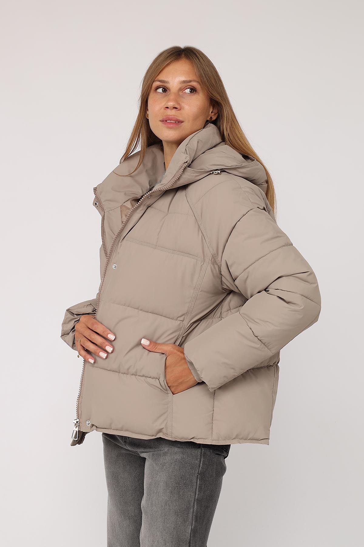 Куртка жіноча зимова ЦБ-00277862 р. 52 Капучино (29080046)