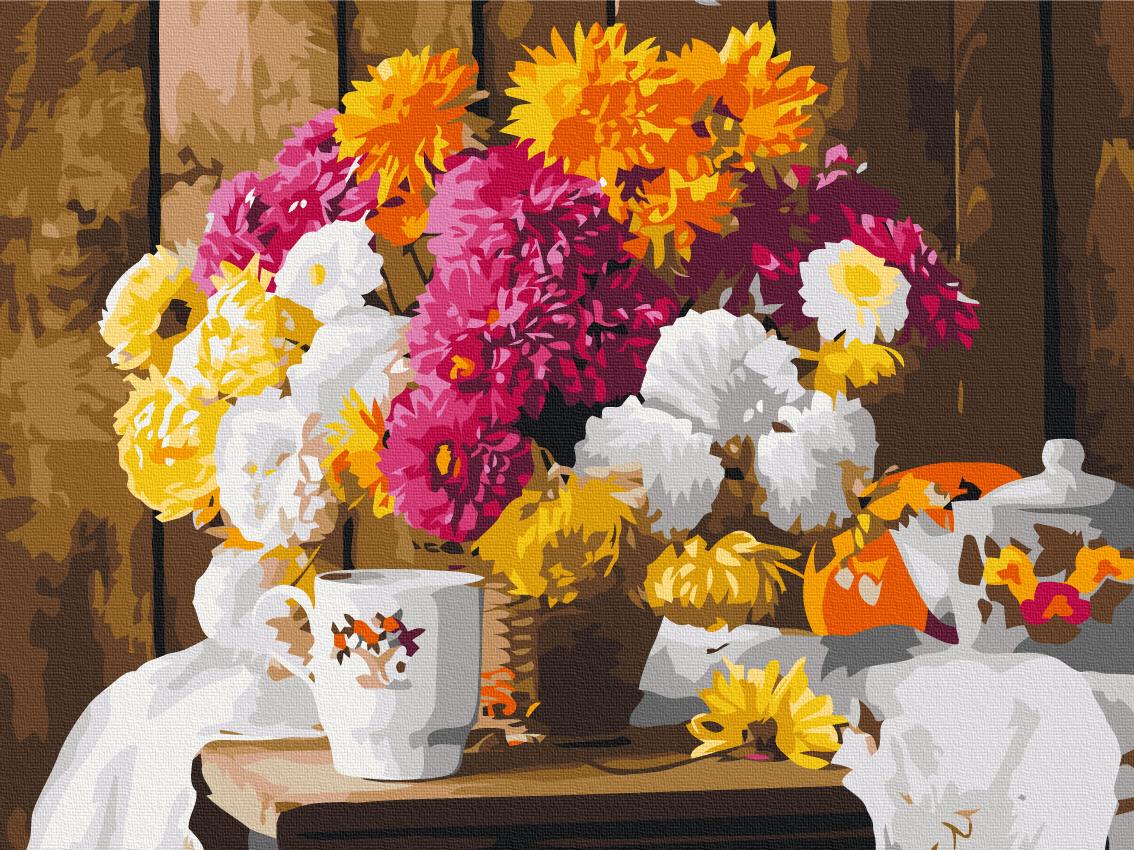 Картина по номерам Brushme Осеннее чаепитие 30x40 см (RBS52749)