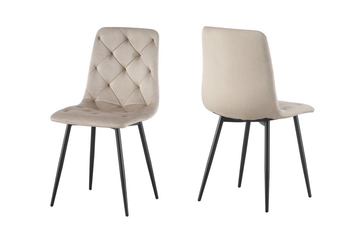 Стілець кухонний Мікс Меблі Трасті Чорний/Велюр бежевий - фото 2