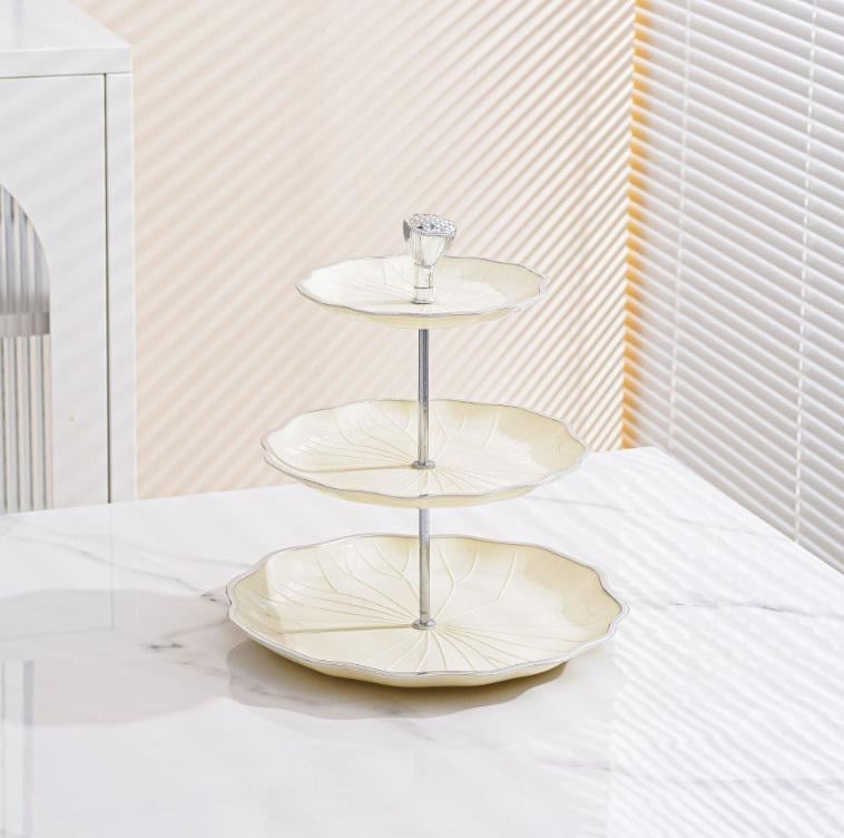 Тортівниця 3-х ярусна 14543 145х20х25х27,5 см Сріблястий (4871292)