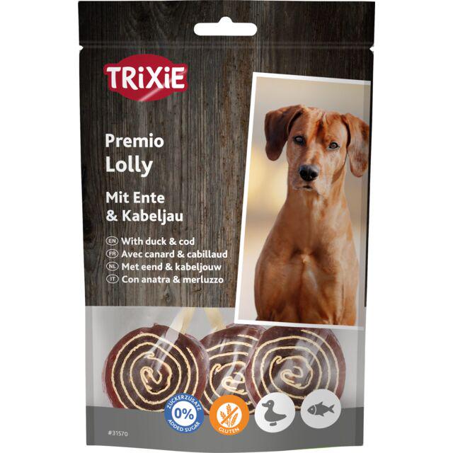 Льодяник з качкою Trixie PREMIO та тріскою 80 г 11 см