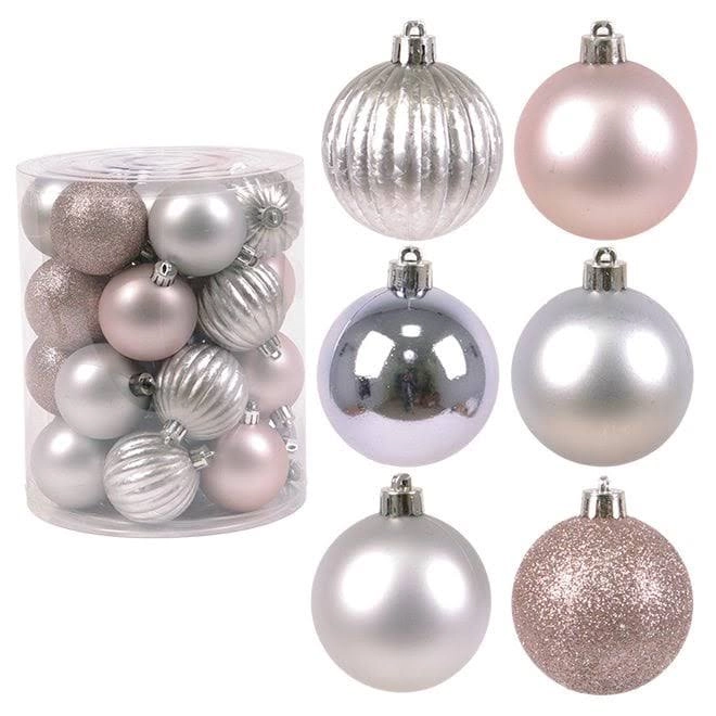 Набір пластикових новорічних куль GIF0546-1 Мікс 26 шт. 6 см (43055)