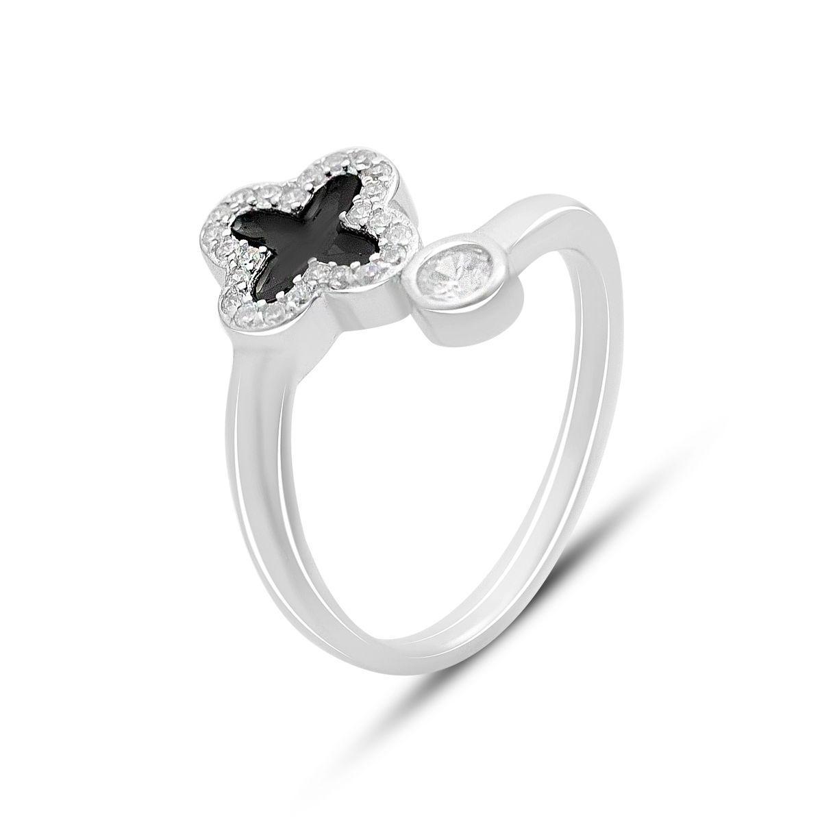 Кольцо серебряное Tiva с емаллю 2,39 г р. 17,5 (2000068)