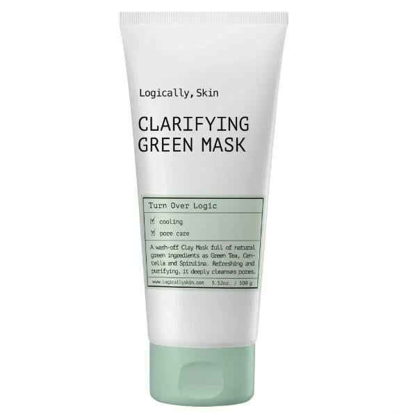 Маска с глиной и спирулиной Logically, Skin Clarifying Green Mask 100 г