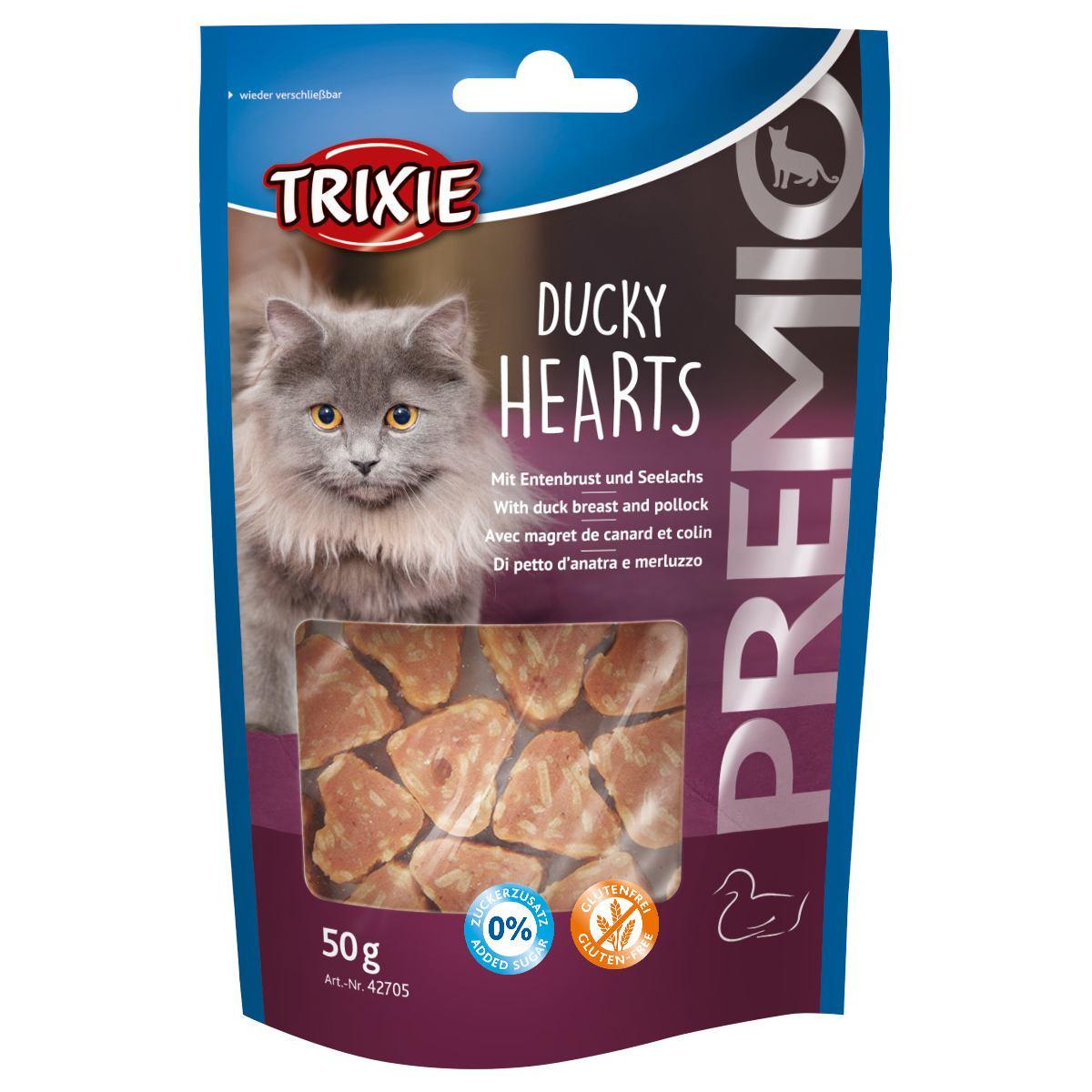 Лакомство для кошек Trixie Premio Hearts с уткой и минтаем 50 г (1885925827)