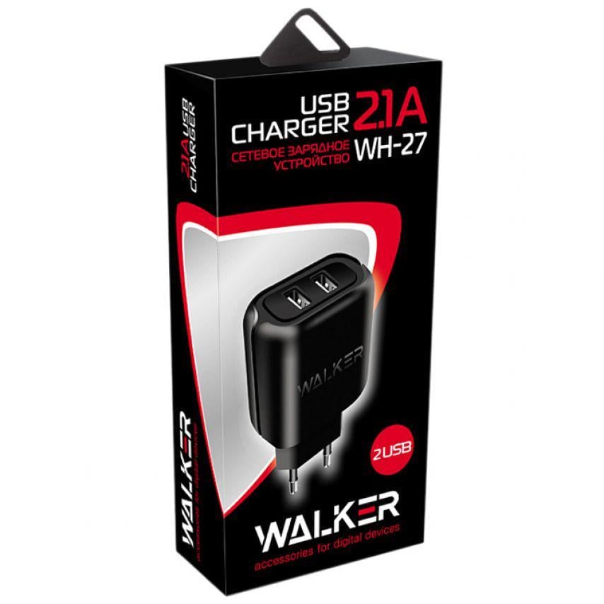Адаптер Walker WH-27 2USB /2.1A Black - фото 4 Адаптер Walker WH-27 2USB /2.1A Black - фото 4