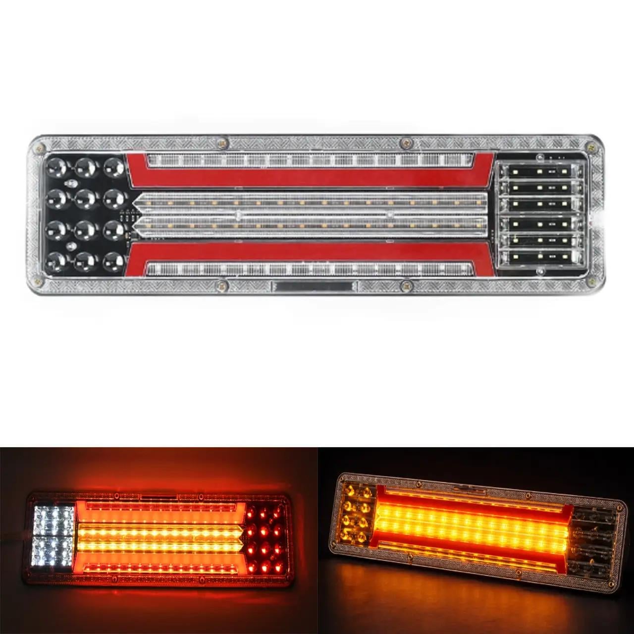 Ліхтар задній світлодіодний 24 V габарит для вантажівки 46х13 см