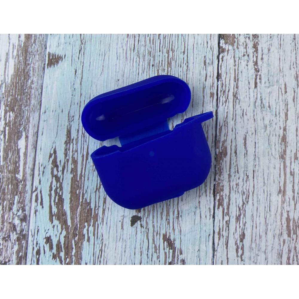 Силиконовый чехол с карабином для наушников AirPods 3 Синий